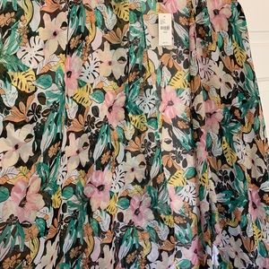 Plus size floral kimono overpiece